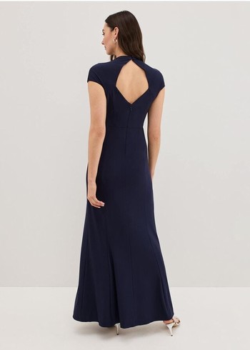 Phase Eight Daisy Ruched Dress Navy Canada | LCGPMN-036